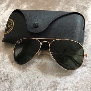 Authentic Ray-Ban aviator sunglasses unisex